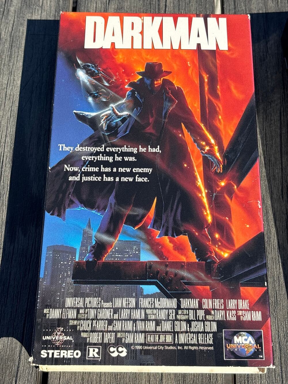 MCA Universal Darkman VHS Sci-Fi Action R Liam Neeson Frances McDormand